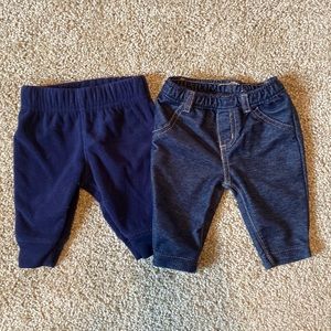 Bundle of 2 pairs of NB baby pants
